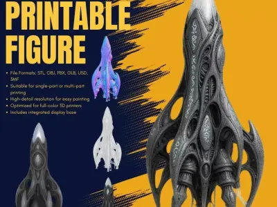 Biomechanical Seed Cosmic Evolution Vessel 3D model