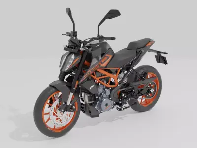 KTM DUKE 250 2022 blender rendering Low-poly 3D model