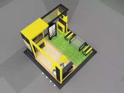 Booth Exhibition Stand a658b 3D model