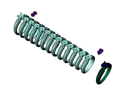 Engagement Wedding Ring 3D print model