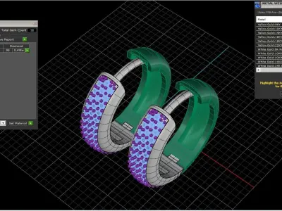 Hoop earring model 309 3D print model