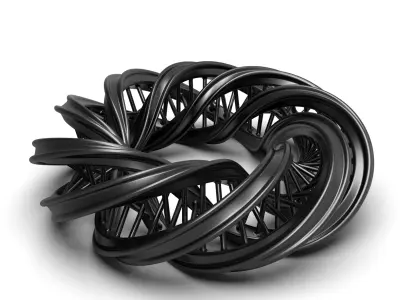 zilian spiral dna ring 3D print model