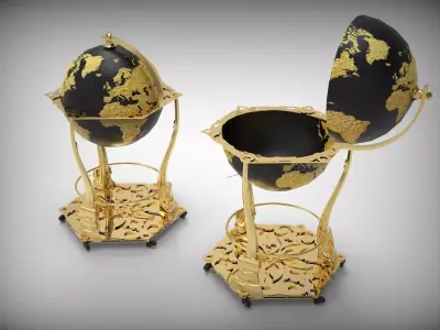 World Globe Decoration Piece 3D model