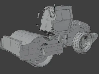 construction vehicle Low-poly 3D model