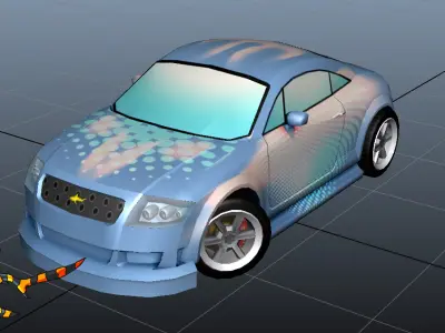 Audi Roadster Low-poly 3D model