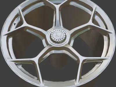 Huracan Performante Spyder OEM Wheels 3D Print Ready 3D print model