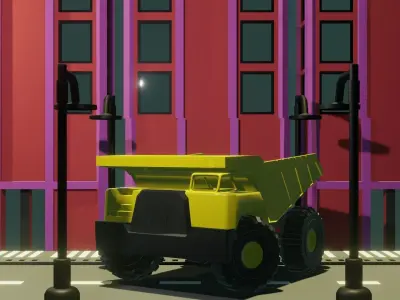 Construction-Toy truck Free 3D model