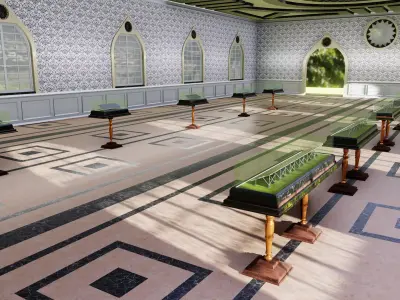 Solar Energy Construction Tables Diorama Pack 3D model