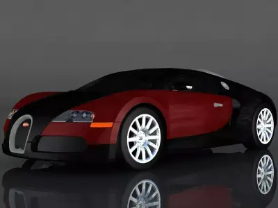 Bugatti Veyron Low-poly 3D model