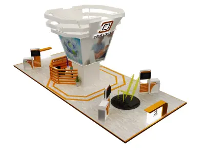 Booth Exhibition Stand a548b 3D model