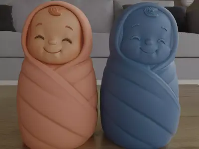 Cute Baby Jesus STL for Nursery or kids room Christmas Decor 3D print model