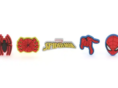 Jibbitz Spider Man 5 Pack For Crocs 3D model