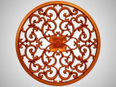 Engraving no12 Low-poly 3D model