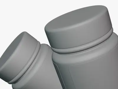 Basic Supplement Bottle - Geometry Only No Textures No Materials 3D model
