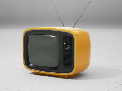 Retro TV UE4 Low-poly 3D model