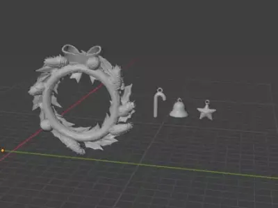 Christmas Door Decor  for Front Door 3D print model