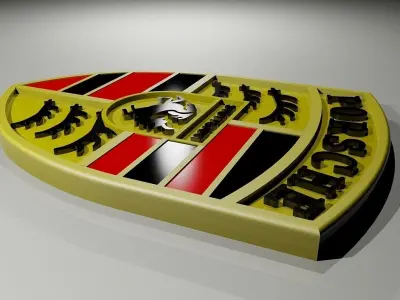 Porsche Cars Logo   3D print model
