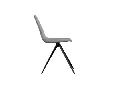 Petite Grey Swivel Dining Chair 3D model