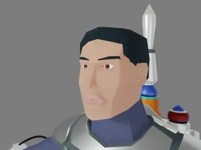 Jango Fett Low Poly Free 3D model