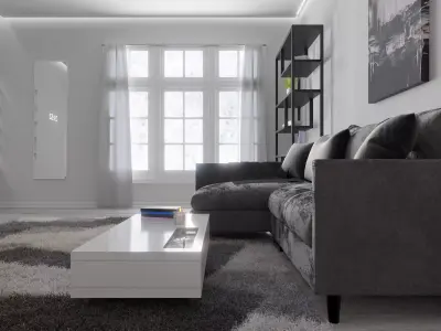 Living room interior scene 3D model 3D model buy