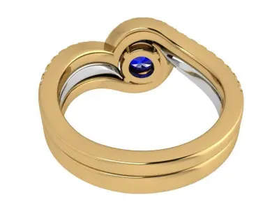 Round Cut Diamond Ring 3654 3D print model