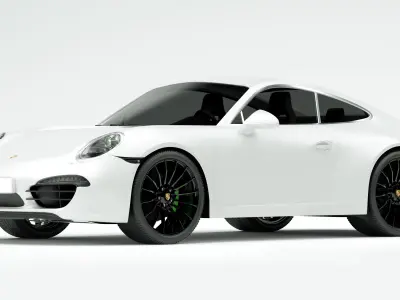 Porsche 911 White 3D model