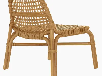 Tankvard bamboo rattan Chair 3D model