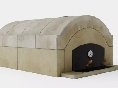 Trysil wood-fired oven Low-poly 3D model