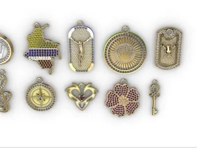  dijes- Colgantes paquete de 10 surtidos -v- 3D print model