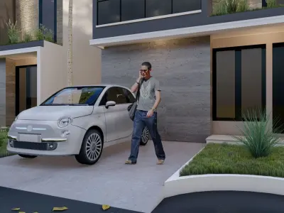 desain rumah minimais 3D model