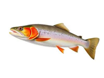 Artistic Cutthroat Trout with Detailed Markings model pack Low-poly 3D model