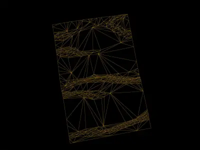 Rug Low Poly Game Ready persian Low-poly 3D model