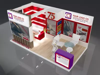 Booth Exhibition Stand a203b 3D model