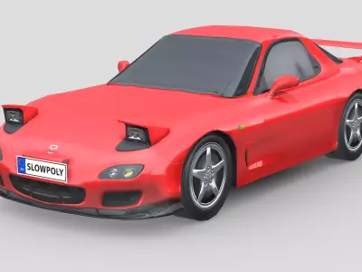 Mazda RX-7 1999 Low-poly 3D model