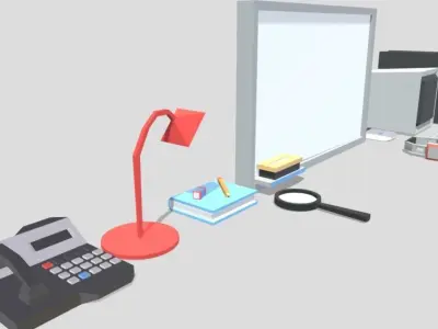 OFFICE TOOLS 14 MODELS Low-poly 3D model