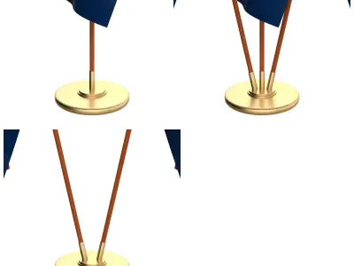Dominican Republic Flag Pack 3D model