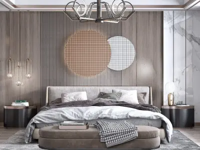 Modern luxury bedroom41 3D model