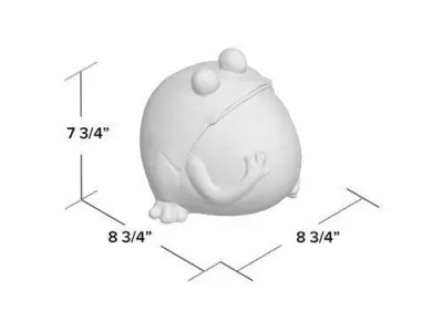 Big Belly Ceramic Frog Statue 3D model