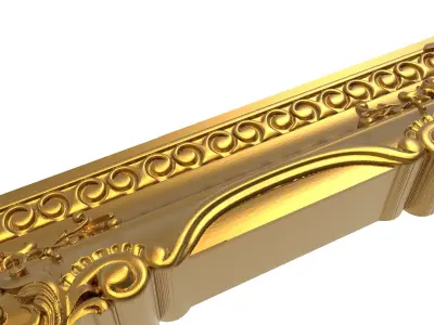 carved frame 3D model 8