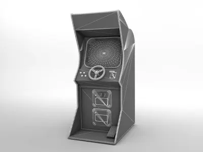 Arcade Video Game Racing Low-poly 3D model