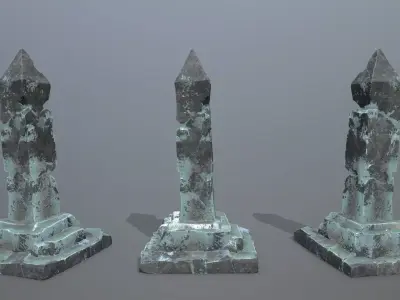 ice pillar Low-poly 3D model purchase