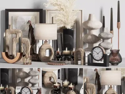 pampas decorative set 004 3D model