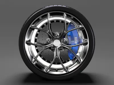 Bugatti Chiron wheel 2 3D model