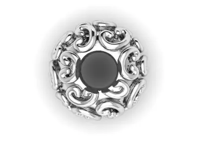 curl pattern charm 3D print model