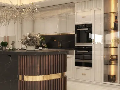 Interior Scene kitchen 3D Model 3D model