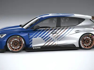 Seat Leon Cupra e-Racer 2021 3D model