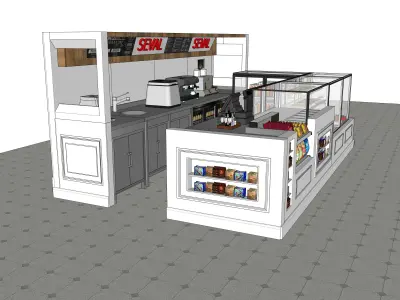 Airport Kioks Design 3D model