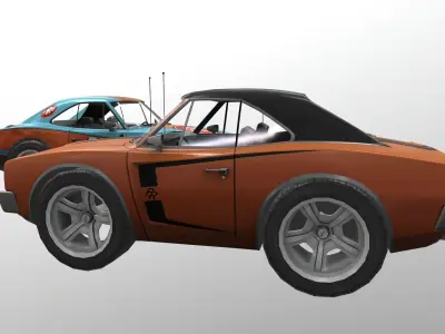 Brawler car Low-poly 3D model