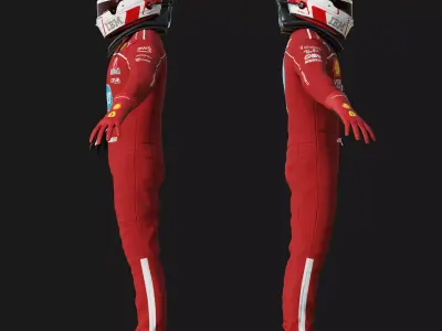 F1 Ferrari Race Suit 2025 3D model