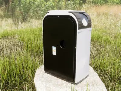 Portable air conditioner Low-poly 3D model